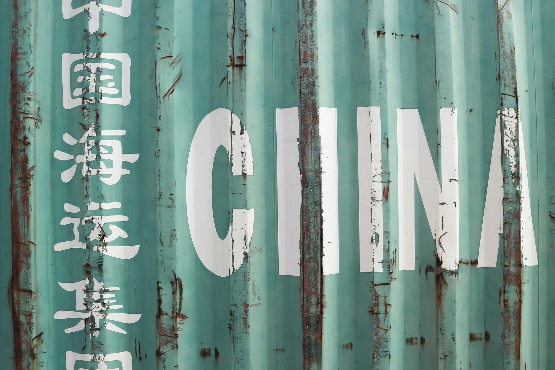 china written on a cargo
