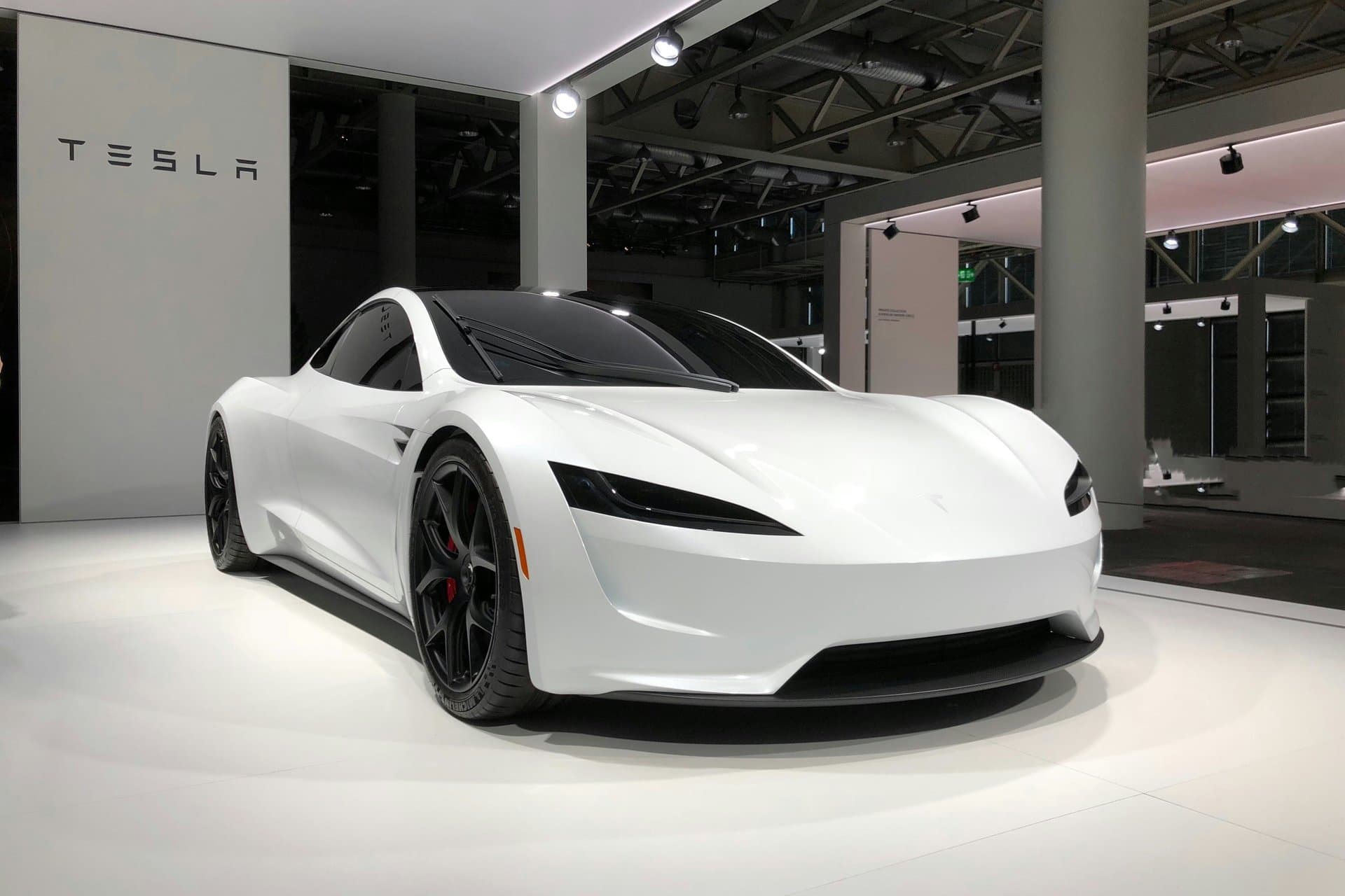 a white futuristic car